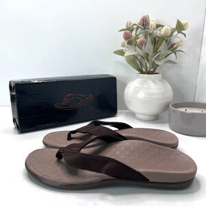 LLSOARS Orthotic Plantar Fasciitis Arch Support Flip Flop Brown Women 8M NWB